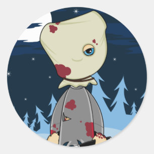 Sticker Rond Feuille d'autocollants pour tueur série Baghead