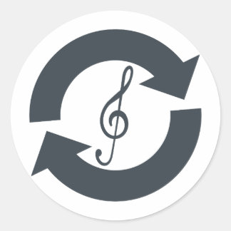 Sticker Rond Feuille d'autocollants "Sons de récupération"