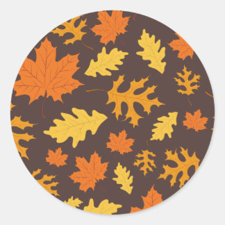 Sticker Rond Feuille de chute