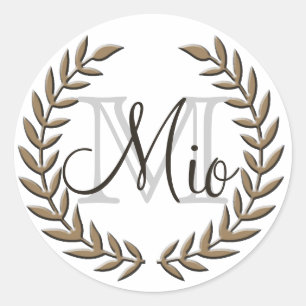 Sticker Rond Feuille d'olive