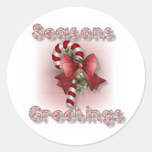 Sticker Rond Feuilles d'autocollants "Joyeuses Fêtes"