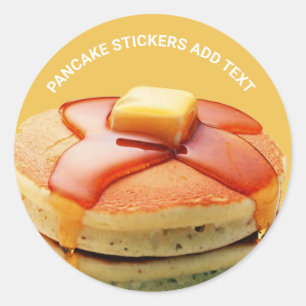 Sticker Rond Feuilles d'autocollants ronds à crêpes