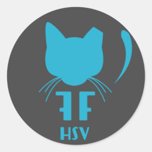 Sticker Rond Feuilles de logos de VHS oubliées