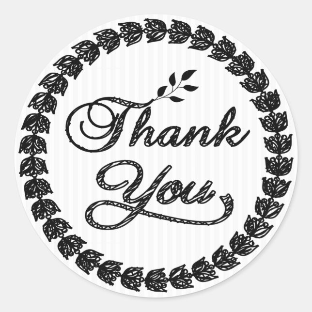 Sticker Rond Feuilles Wreath (Devant)