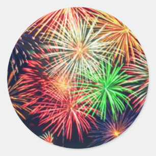 Sticker Rond Feux d'artifice