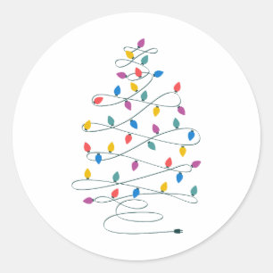Sticker Rond Feux de Noël