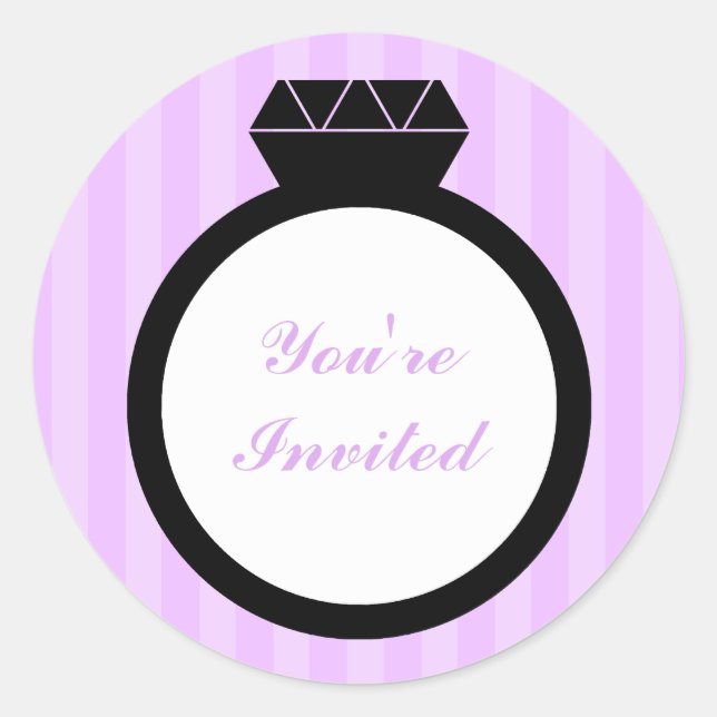 Sticker Rond Fiançailles Ceintures Mariages (Devant)