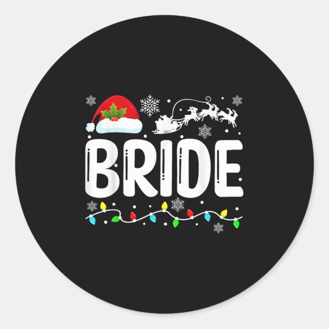 Sticker Rond Fiançailles de la mariée Couples Mariage Noël P (Devant)
