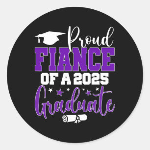 Sticker Rond Fiance Senior 2025 Fiance Fiance Fiance D'Un Cl De