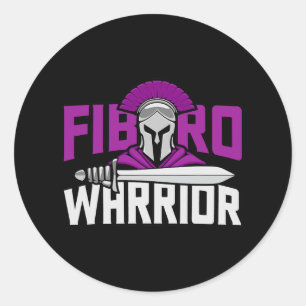 Sticker Rond Fibro Warrior. Sensibilisation à la fibromyalgie v