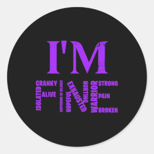 Sticker Rond Fibromyalgie fine Sensibilisation à la douleur chr