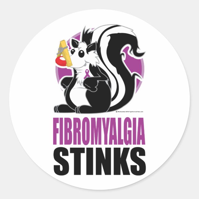 Sticker Rond Fibromyalgie puant (Devant)