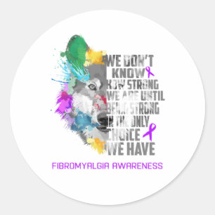 Sticker Rond Fibromyalgie Sensibilisation au ruban Cadeaux de s