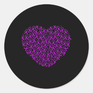 Sticker Rond Fibromyalgie Sensibilisation au ruban jaune Cadeau