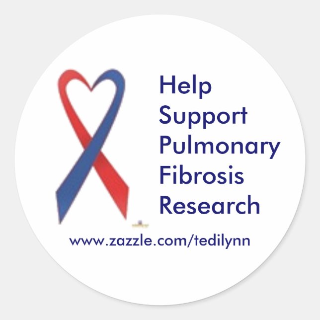 Sticker Rond Fibrose pulmonaire...autocollant (Devant)