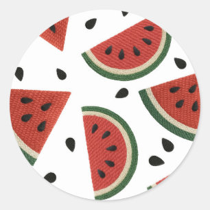 Sticker Rond Ficelle pastèque de quelque manière que vous la dé