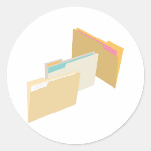 Sticker Rond Fichiers
