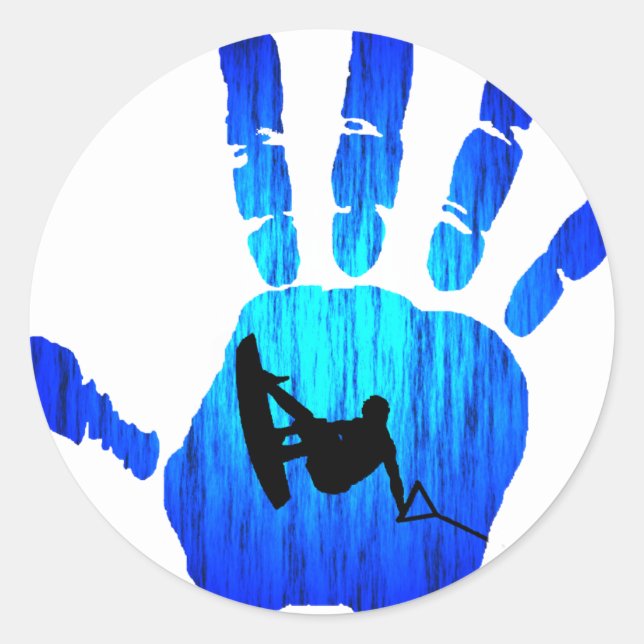 Sticker Rond Fiducie main Wakeboard (Devant)