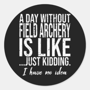 Sticker Rond Field Archery drôle de cadeau sportif