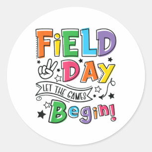 Sticker Rond Field Day 2025 Laisser Les Jeux Commencer Les Ense