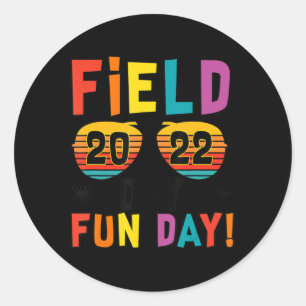 Sticker Rond Field Day Fun Day 2022 Lunettes de soleil Enfants 
