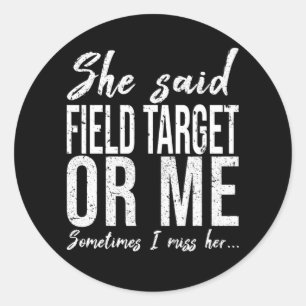 Sticker Rond Field Target, un cadeau sportif amusant
