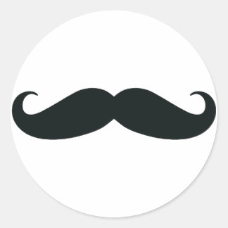 Sticker Rond Fier de ma cachette....Mustache