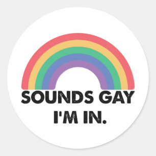 Sticker Rond Fier de moi, je suis dans le mois de la fierté arc
