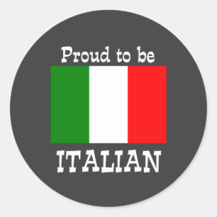 Sticker Rond Fier d'être italien