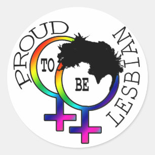 Sticker Rond Fier d'être lesbien