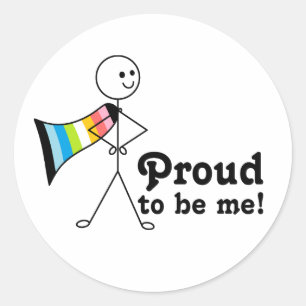 Sticker Rond Fier d'être moi Queer Pride super héros