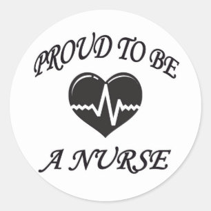 STICKER ROND FIER D'ÊTRE UNE INFIRMIÈRE