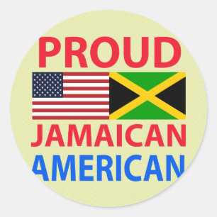 Sticker Rond Fier Jamaïcain Américain