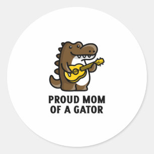 Sticker Rond Fier maman d'un alligator