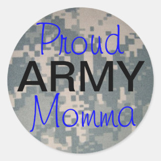 Sticker Rond Fier Momma de l'armée