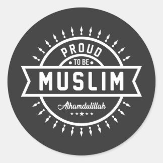 Sticker Rond Fier musulman