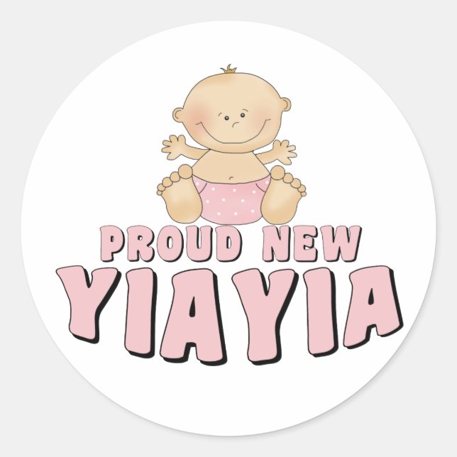 Sticker Rond FIER NEW Yia Yia T-Shirt (Devant)