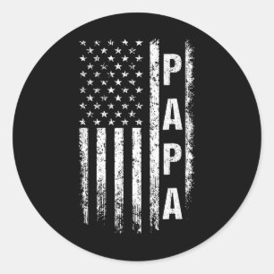 Sticker Rond Fier Papa Funny Fête des pères 2024 Cadeaux Papa A