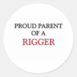 Sticker Rond Fier Parent D'Un RIGGER