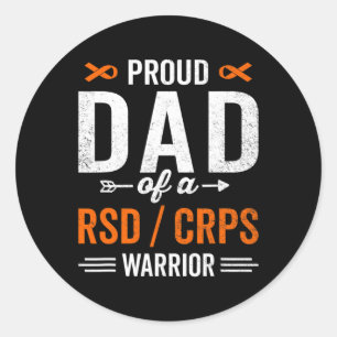 Sticker Rond Fier père d'un RSD SCRP guerrier Survivor Sensibil