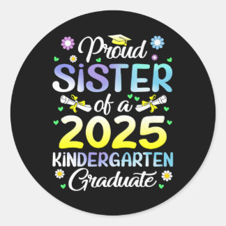 Sticker Rond Fier Soeur D'Un Cl De 2025 Gr De Maternelle