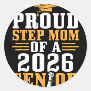 Sticker Rond Fière belle-mère 2026 Diplôme de fin d'études supé