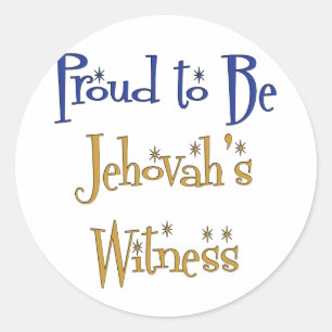 Sticker Rond Fière d'être le témoin de Jéhovah