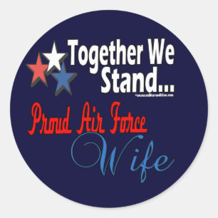 Sticker Rond Fière épouse de la Force aérienne