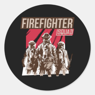 Sticker Rond Fière escouade de pompiers