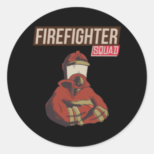 Sticker Rond Fière escouade de pompiers