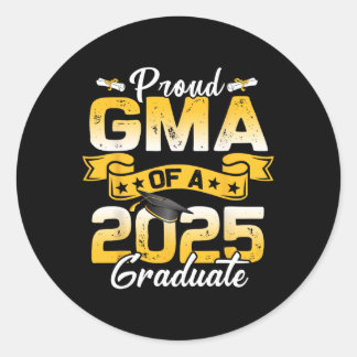 Sticker Rond Fière Gma D'Un Cl De 2025 Graduate Graduati Senior