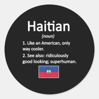 Sticker Rond Fière Haïti Définition Haïti Drapeau Les Racines H