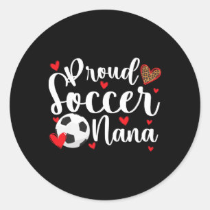 Sticker Rond Fière Nana de foot d'un joueur de foot Nana