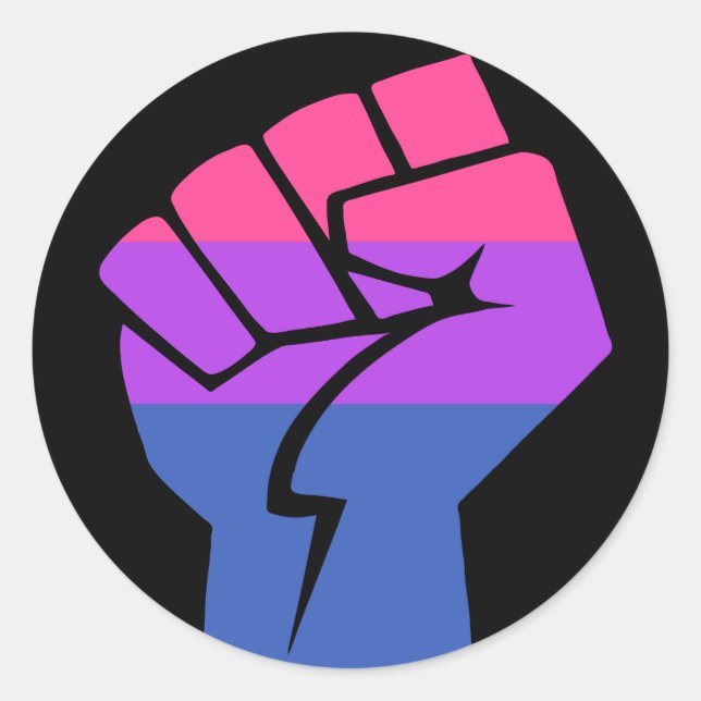 Sticker Rond Fierté bisexuelle (Devant)